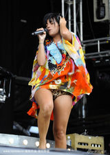 幻灯图集：莉莉-艾伦献唱音乐节 豹纹小内裤登场