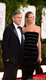 组图：金球奖红毯多情侣 恩爱携手秀亲密