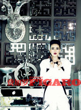 组图：高圆圆烟熏红唇登封面女王霸气十足