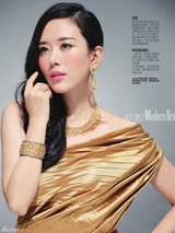 组图：颜丹晨《新娘》珠宝大片化身灵动精灵