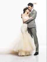 组图：白冰夫妇复古婚纱照曝光 情人节送祝福