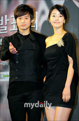 组图：韩剧《同伙》记者会 千正明韩智慧到场宣传