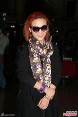 组图：老牌歌手李蕙敏与新婚外籍丈夫甜蜜返港