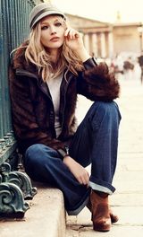 组图：俄罗斯超模萨莎-彼福瓦洛娃时尚秋装写真