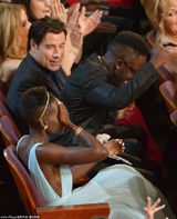 组图：奥斯卡现场另一面 颁奖礼成好友聚会