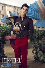 组图：彭于晏艺术家造型登杂志透露曾想当画家