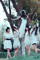 组图：少女团体AK98拍公益写真 宛若绿色天使