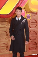 组图：TVB颁奖礼红毯 林峰着双排扣风衣帅气登场