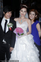 组图：歌手Tank台北举行婚礼 好友Selina祝贺
