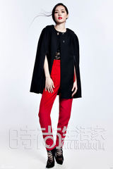 组图：郭碧婷拍摄时尚大片 金属流苏飞转