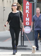 组图：德普双性恋女友街头遛狗 狂发短信疑传情