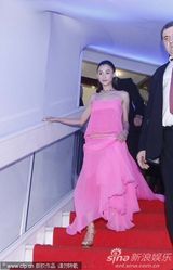 组图：张柏芝助阵新片戛纳首映粉裙摇曳多姿