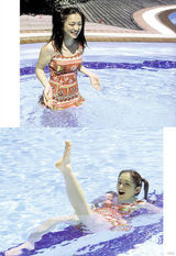 组图：滨崎步少女泳装照曝光 婴儿肥容貌变化大