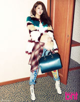 高清：4minute许嘉允时尚写真 穿皮草性感贵气