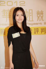 组图：胡杏儿着深V礼服助阵候选华姐大抢风头