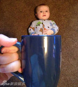 组图：杯子宝宝创意照走红 妈妈齐呼卡哇伊