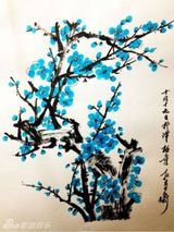 组图：杜奕衡工作之余搞创作 修心养性画梅花