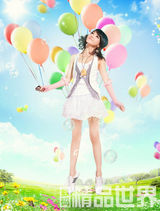 高清组图：邓家佳夏日童趣大片 绚彩夺目展快乐心情