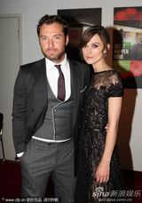 《安娜-卡列妮娜》首映 凯拉-奈特莉携手裘德-洛