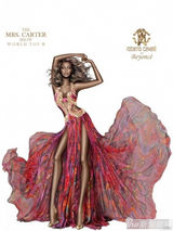 组图：碧昂斯美艳长裙亮相巡演 性感爆乳似蝴蝶