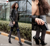 明星爱街拍第17期：20款人气朋克机车夹克搭配