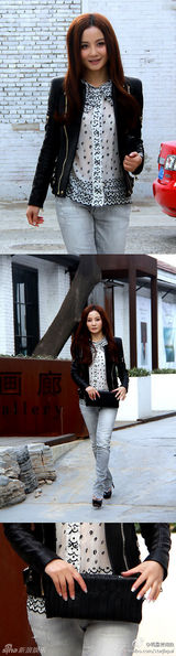 明星爱街拍第24期：春日蓝色搭配VS百搭针织衫