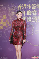 组图：章子怡火红包身裙挽手梁朝伟 宗师夺4奖