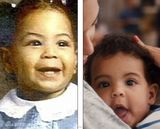 组图：碧昂斯亲子照曝光 女儿13个月长相似妈咪