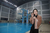 组图：王丽坤积极备战水立方 再展清新素颜美