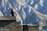 组图：撒贝宁长城玩自虐 零下10度录节目打哆嗦