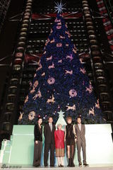 组图：容祖儿陈伟霆主持圣诞亮灯仪式