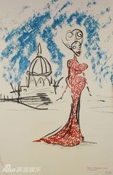 幻灯图：蒂姆-伯顿手绘草图亮相戛纳 囊括经典