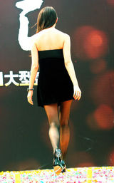 幻灯图集：林志玲低胸性感亮相 代言房产秀美背