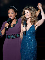 组图：奥普拉告别秀巨星云集 施瓦辛格妻子盛装出席