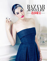 组图：钟丽缇性感深V露香肩 红唇妖艳动人