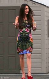 组图：梅根-福克斯怀孕身材不走样 高跟鞋照穿