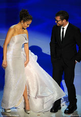 高清组图：奥斯卡颁奖现场 洛佩兹与沃辛顿携手颁奖