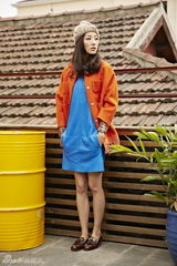 组图：韩雪冬季时尚街拍展职场熟女范儿