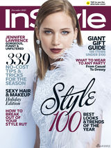 组图：影后劳伦斯曝冬日大片 白裙纯净似雪女王