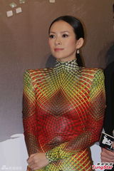 组图：章子怡七彩蛇女装抢镜 梁朝伟力撑王家卫