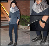 组图：明星爱街拍第9期各式围巾冬日搭配方案