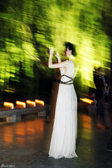 组图：张静初曝光活动花絮 梦幻意境穿越古城