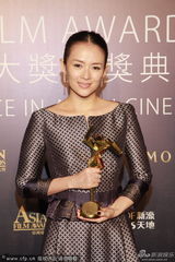 组图：章子怡凭《一代宗师》获最佳女主角奖