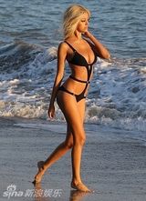 组图：雏妓门女星德哈尔三点式秀豪乳蜂腰盈握