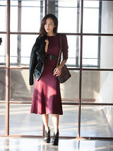 组图：韩雪演绎春装街拍 妙曼身姿尽显优雅魅力