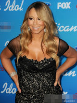 组图：玛丽亚-凯莉爆乳亮相 黑镂空裙秀水桶腰