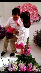 组图：王诗龄化身白衣小天使 发起公益免费盒饭