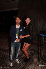 组图：黄贯中等出席电台台庆 曝朱茵预产期冬至