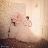 组图：筱田麻里子自创婚纱品牌唯美梦幻