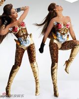 高清组图：碧昂丝登《嘉人》封面 豹纹装起舞